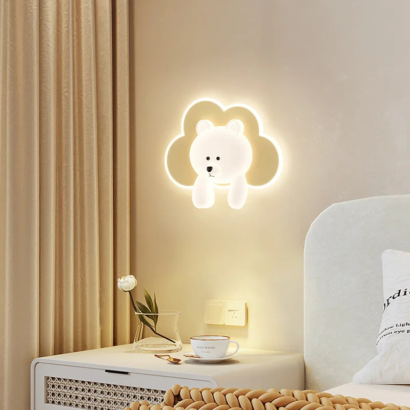 applique murale ourson nuage décoratif pour chambre enfant - vue 5 sur 12