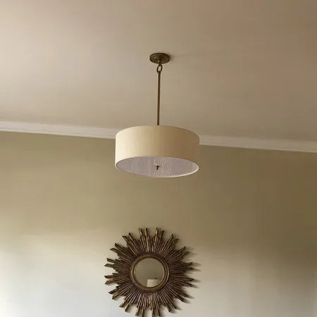 lustre style américain simple lumière couverture tissu moderne - vue 9 sur 9