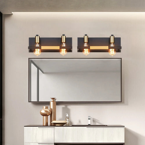 Applique murale miroir style fer rétro industriel