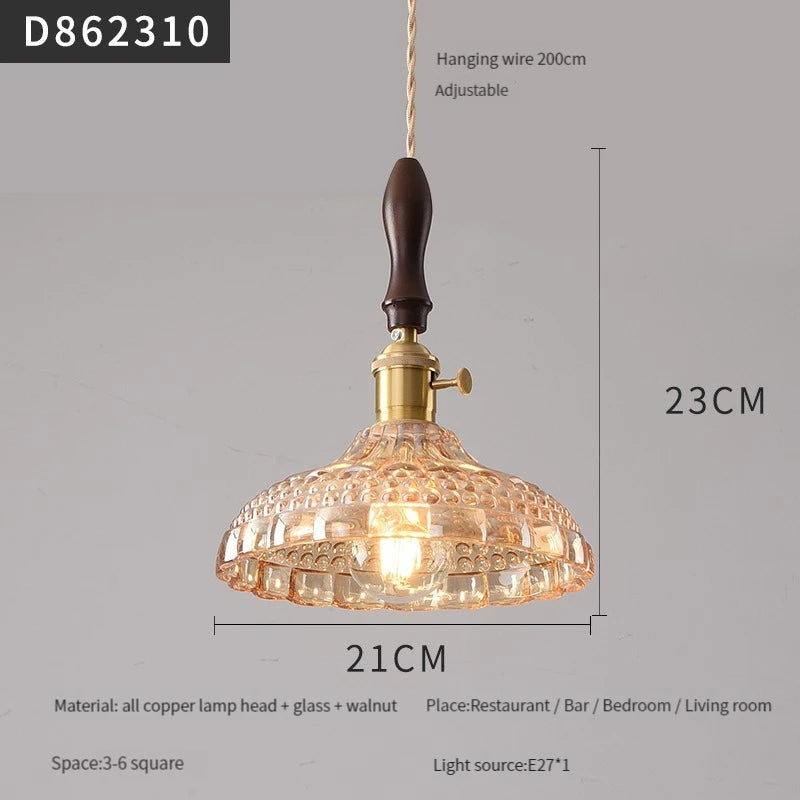 suspension moderne en laiton et verre pour intérieur - vue 9 sur 30