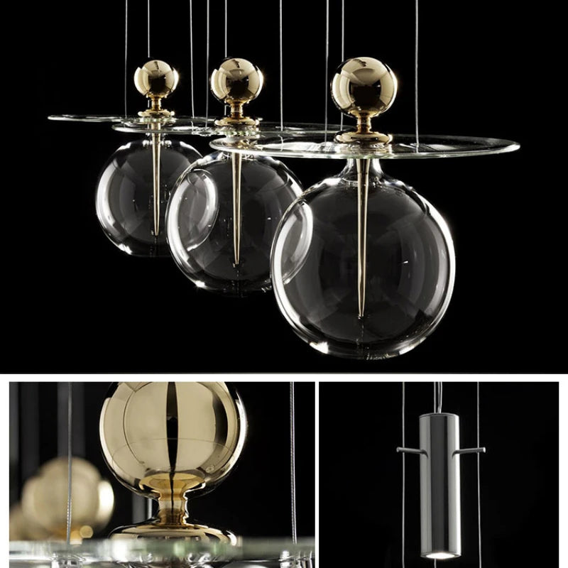 lustre en verre design post-moderne pour décoration intérieure - vue 6 sur 8