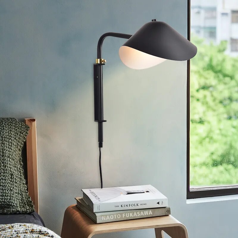 Applique murale nordique à bras longue pour chambre à coucher - vue 5 sur 7