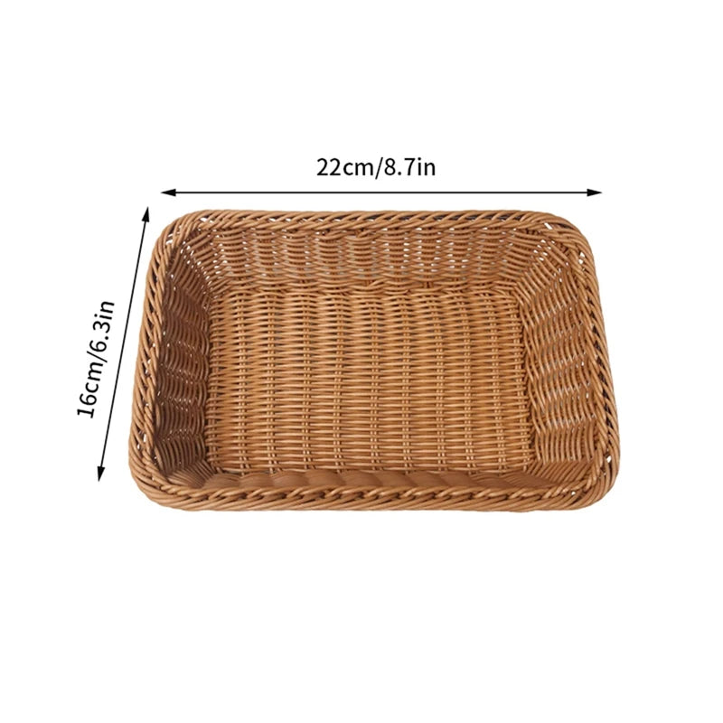 panier en osier mural organisateur de rangement tissé pour légumes - vue 11 sur 16
