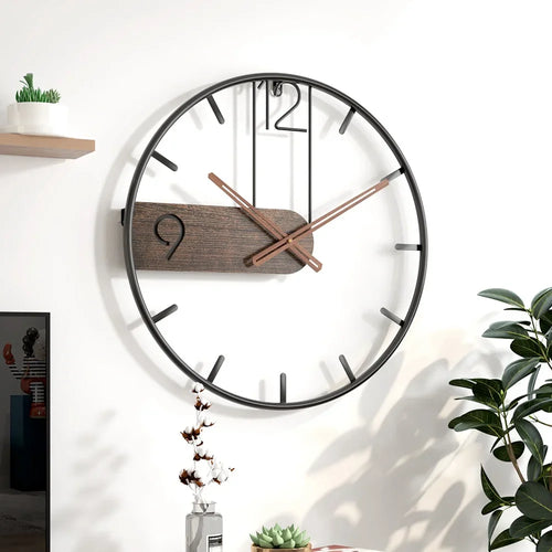horloge murale nordique 3D en métal pour décoration moderne - vue 3 sur 5