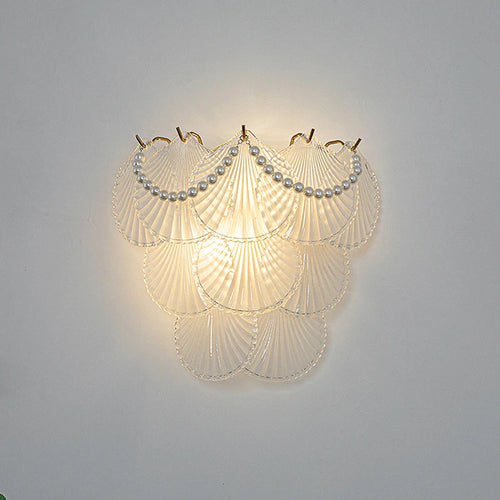 applique murale led en verre avec motifs nature luxe - vue 4 sur 15