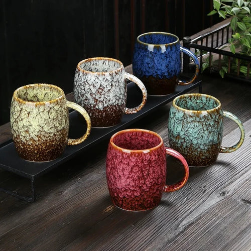 Mug grande capacité céramique style japonais retro couple