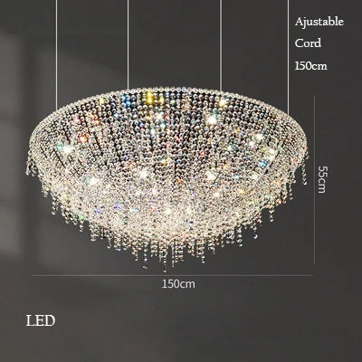 lustre en cristal rétro design luxueux pour décoration intérieure - vue 9 sur 12
