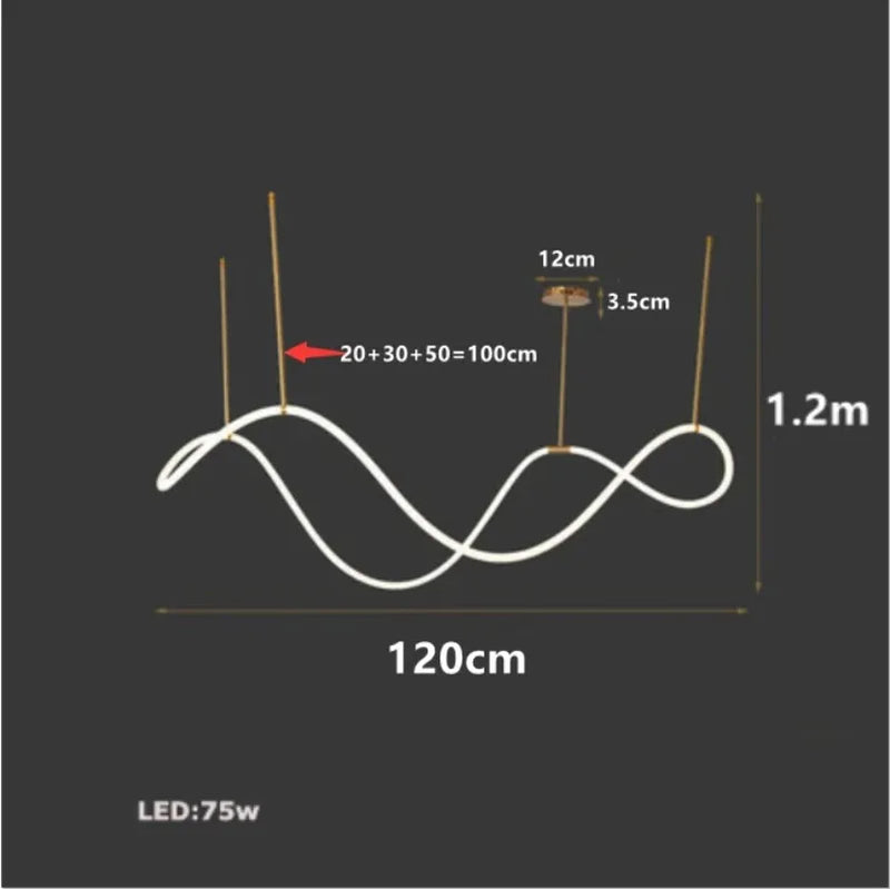 lustre design nordique à led intensité variable pour intérieur
