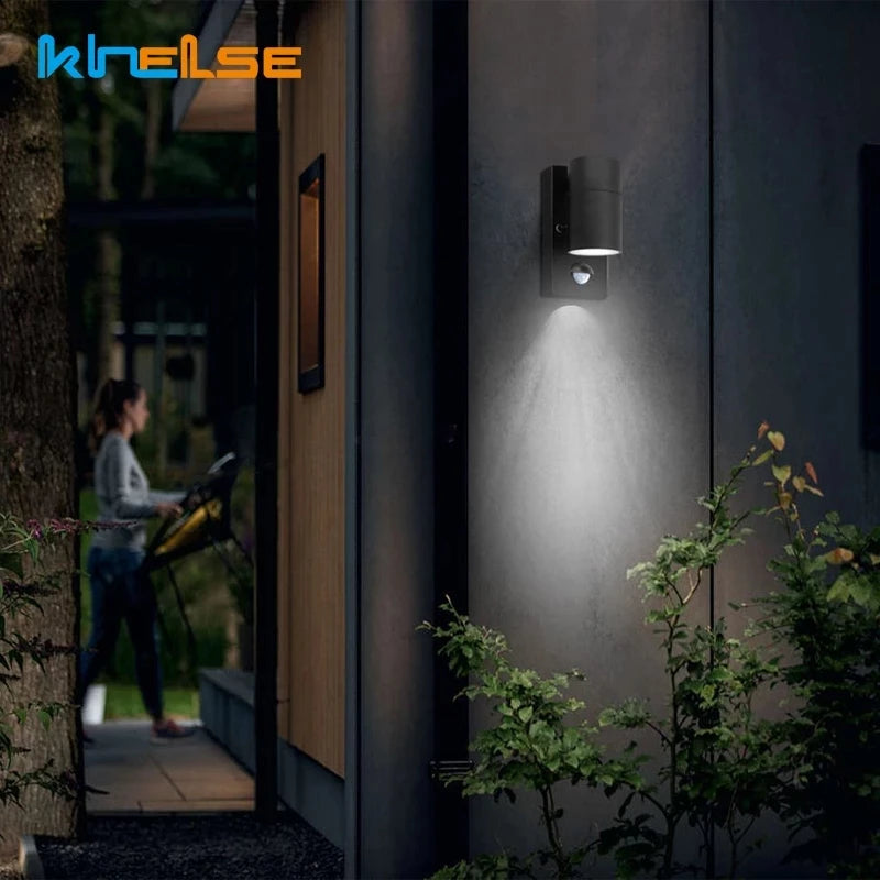 applique murale led avec capteur de mouvement étanche en acier inoxydable - vue 9 sur 8