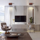 Walnut Wood Square Box, Simple Modern Wabi-sabi style, Spotlights and downlights for Bedroom, Bedside, Living, Dining Room