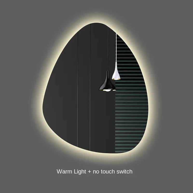 miroir vertical irrégulier avec lumière led et haut-parleur bluetooth - vue 10 sur 15