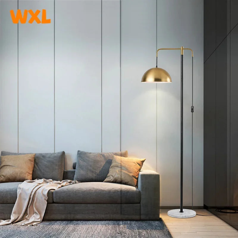 Modern marble LED floor lamp Creative living room, bedroom, study, hotel floor lamp Warm light bedside decorative lamp - vue 6 sur 7
