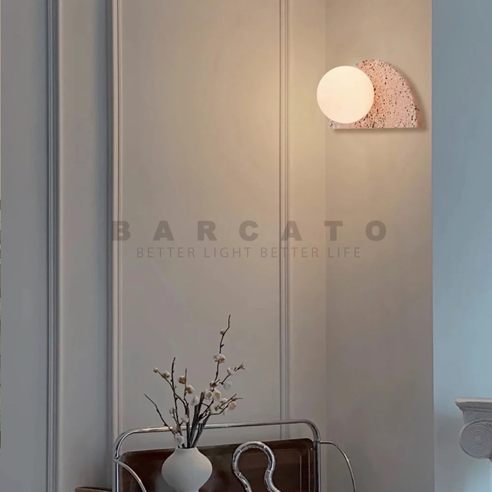 applique led terrazzo japonais rétro foyer - vue 5 sur 10