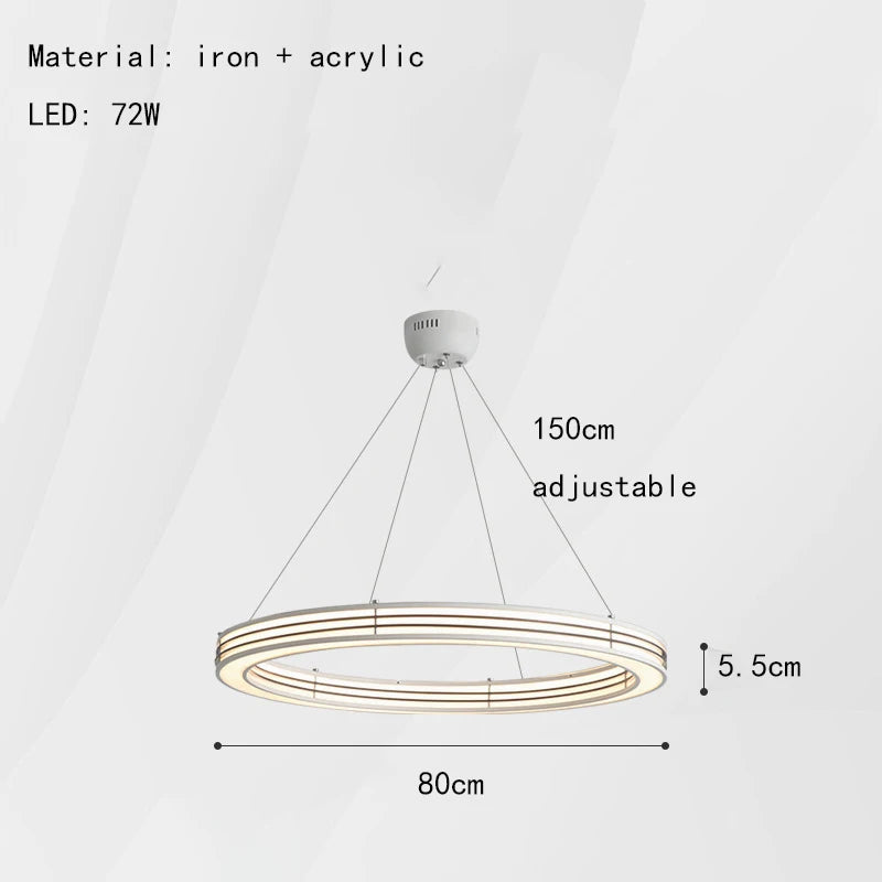 lustre art déco avec anneau pour éclairage suspendu réglable - vue 9 sur 16