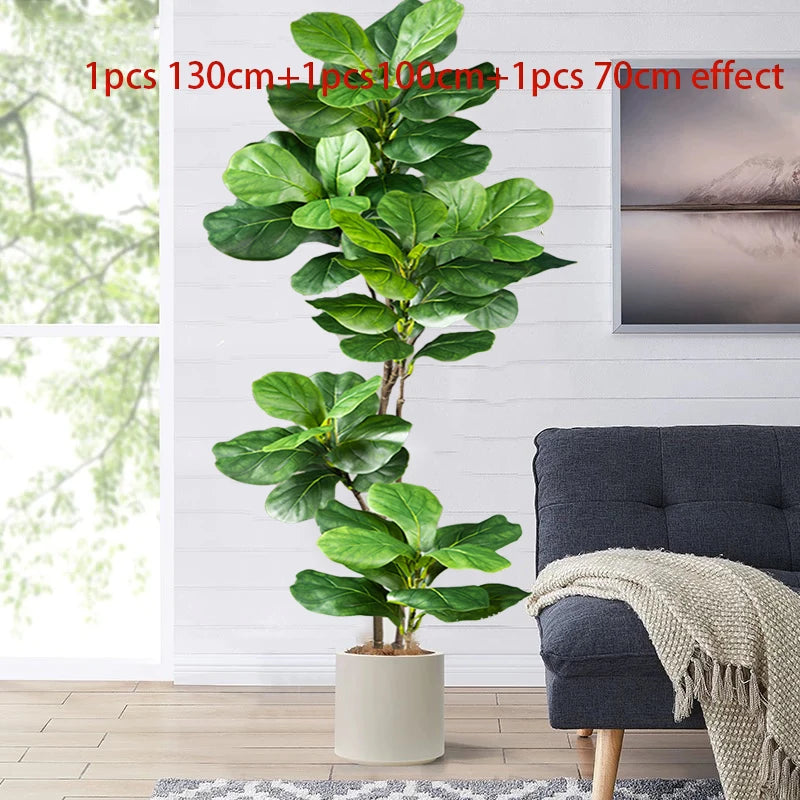 branches de plantes artificielles ficus au toucher réaliste pour décor intérieur