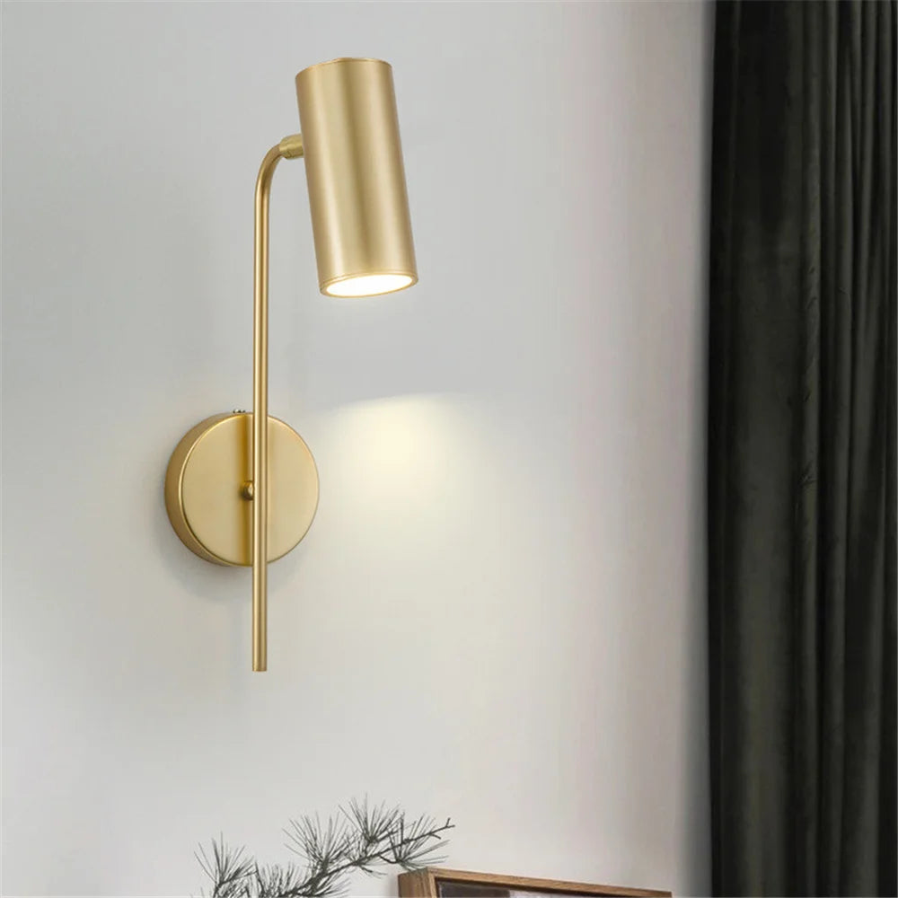 applique murale moderne rotative led avec long pôle interrupteur - vue 5 sur 10
