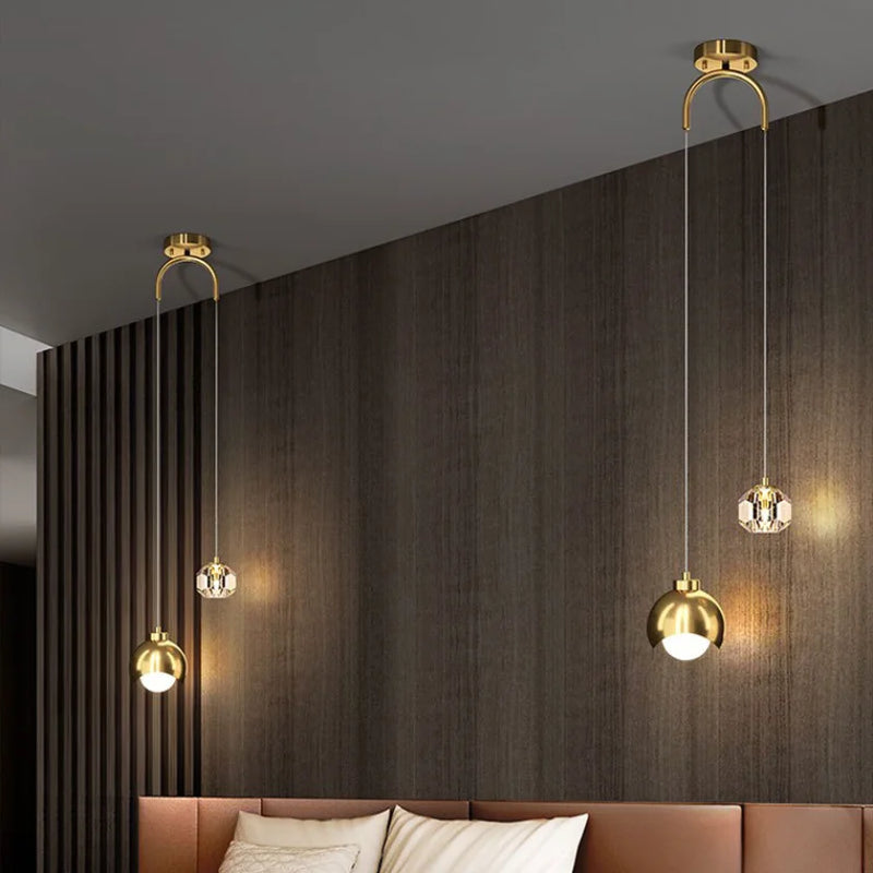 Éclairage de suspension LED moderne pour chambre à coucher chevet hôtel lampe suspendue décoration lustres entrée nordique plafonniers maison