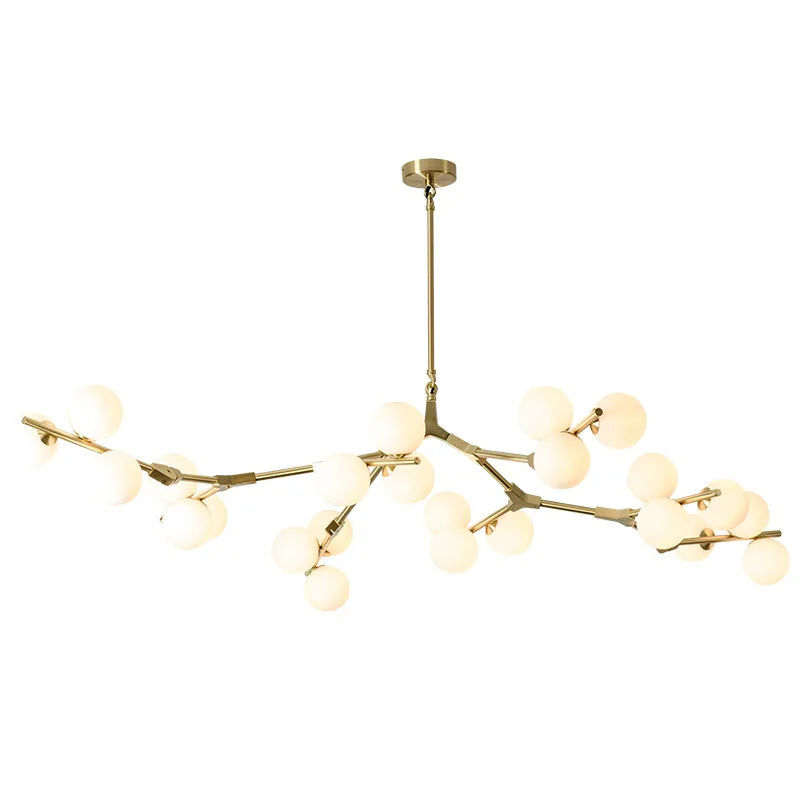 2024 Modern LED Chandelier Branches Style Glass Balls Ceiling Lamp Living Room Dining Room For Bedroom - vue 7 sur 12