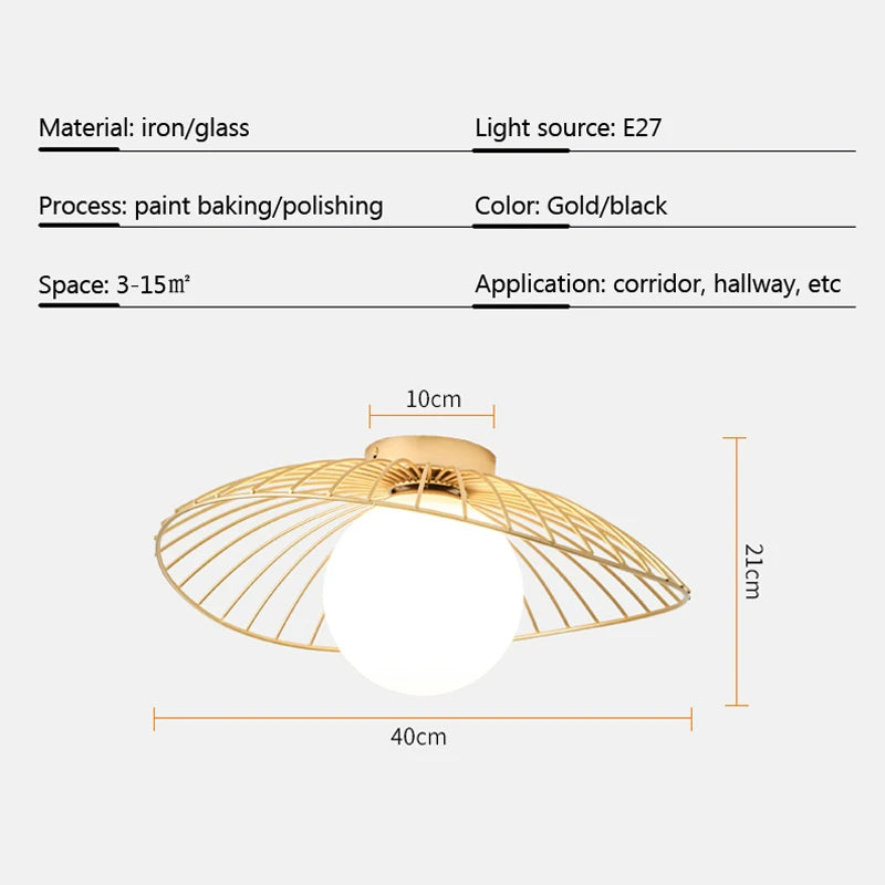 Plafonnier LED en forme de jupe