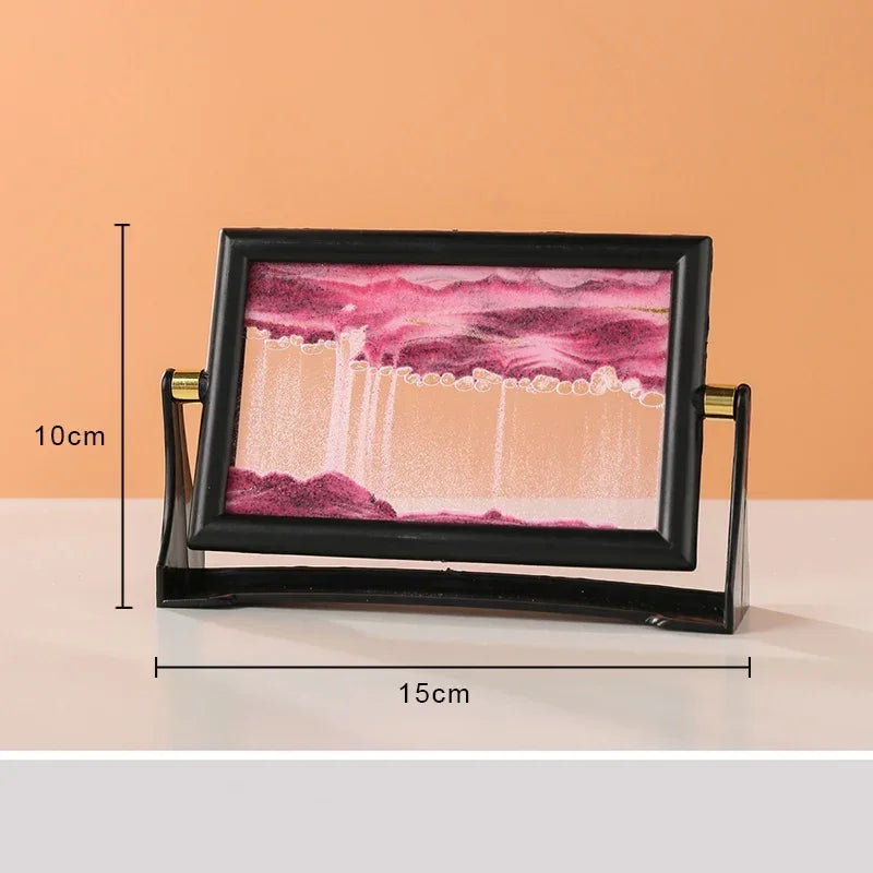 paysage de sable rotatif en verre 3D créatif décoratif
