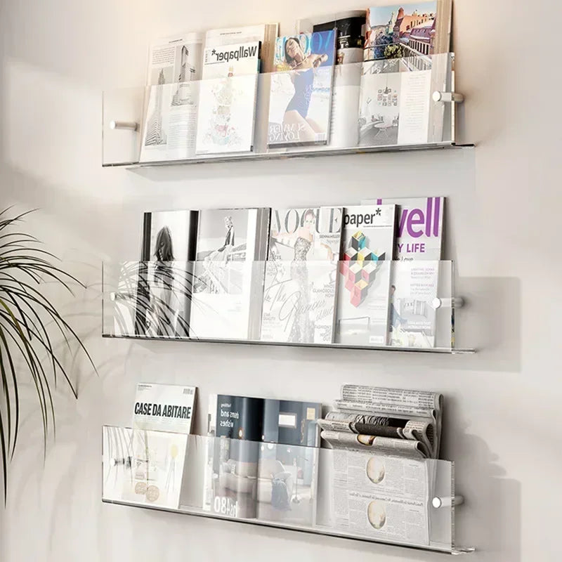 support mural en acrylique transparent pour magazines et livres - vue 7 sur 10