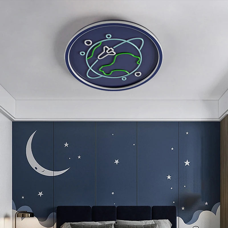plafonnier rond led pour un éclairage intérieur moderne et élégant - vue 4 sur 9