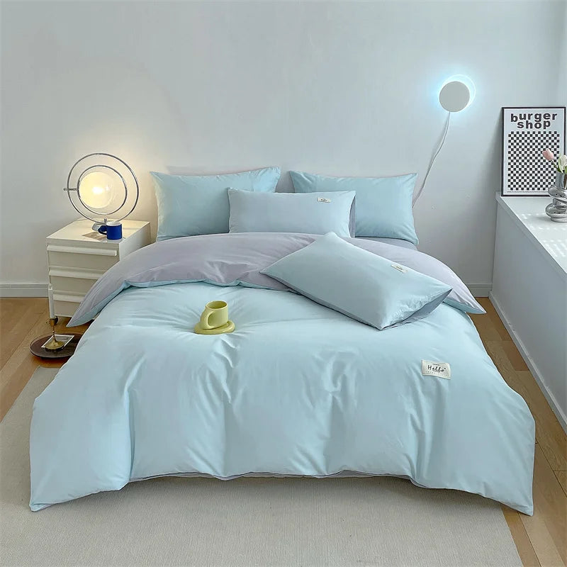 housse de couette double face luxueuse pour un ou deux personnes