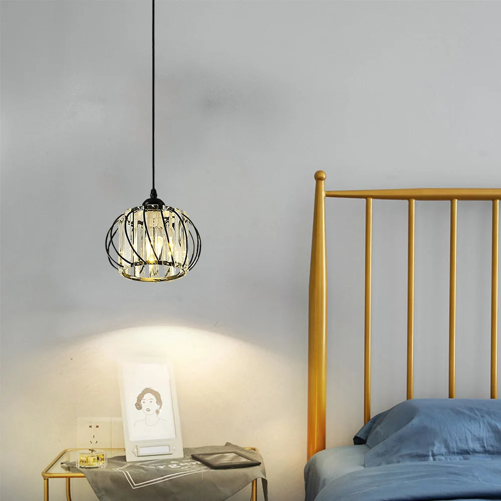 Simple Nordic glass chandelier, modern LED lights for living room, study, hallway, hallway, flat lamps, interior lighting - vue 4 sur 7