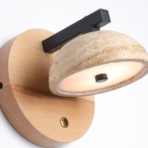 applique murale led en pierre naturelle style vintage nordique moderne - vue 6 sur 6
