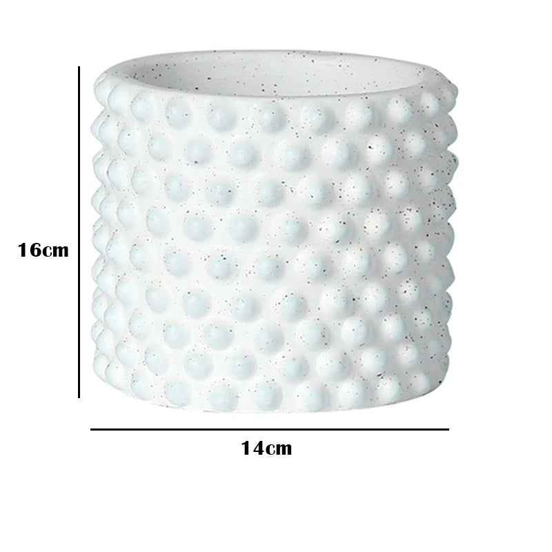 pot de fleurs en ciment rétro style nordique pour décoration intérieure - vue 16 sur 33