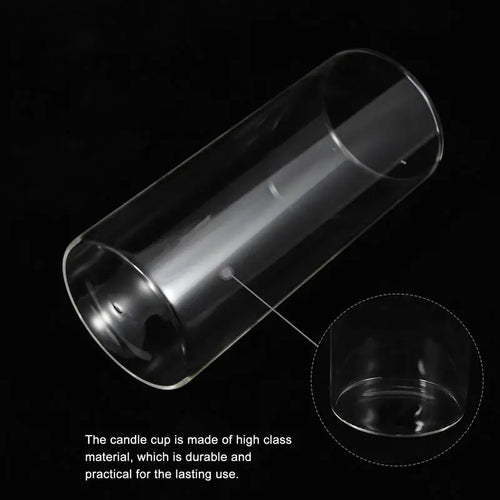 supports en verre cylindriques transparents pour bougies chauffe-plat - vue 7 sur 9