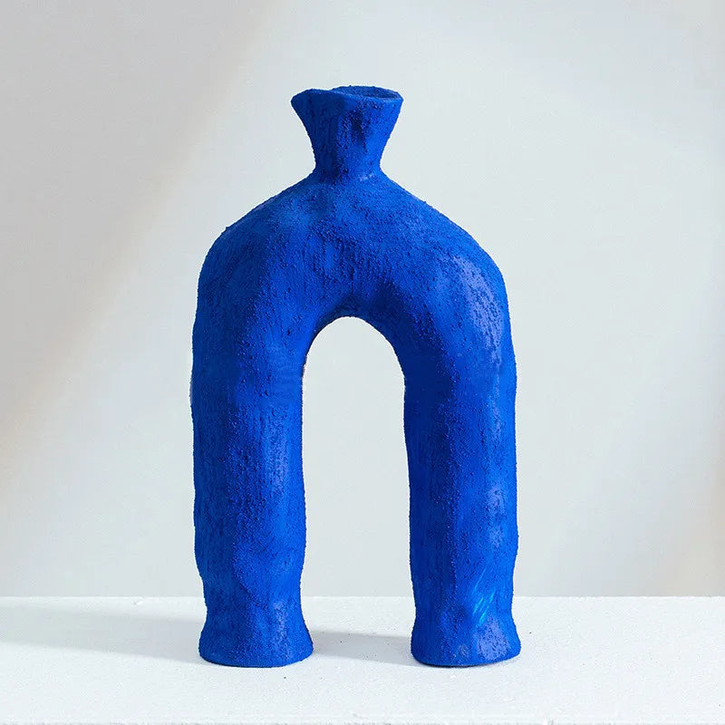 vase en céramique abstrait pour décoration florale moderne - vue 5 sur 9
