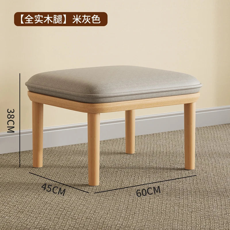 tabouret en velours moderne nordique pouf unique et peu encombrant - vue 15 sur 24