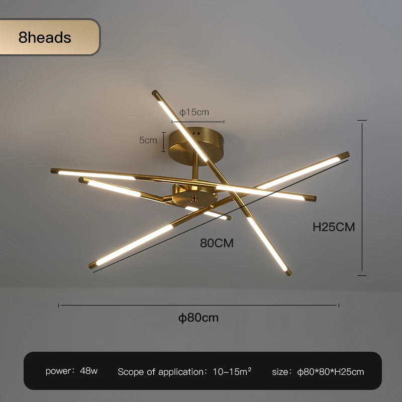 plafonnier led moderne réglable lustre suspension pour éclairage intérieur - vue 7 sur 24