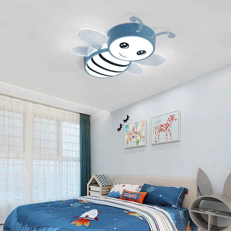 plafonnier led dessin animé petite abeille décoration maternelle moderne