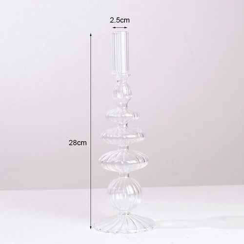 bougeoirs en verre romantiques pour mariage et décoration intérieure - vue 12 sur 13