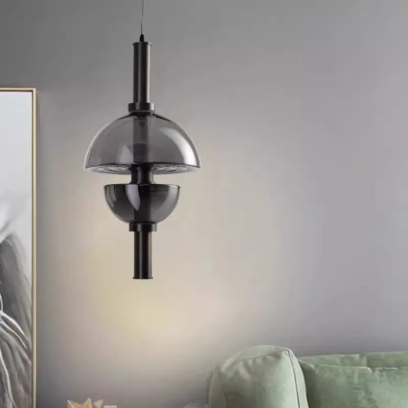 lustre moderne en verre design minimaliste pour restaurant et café - vue 5 sur 11