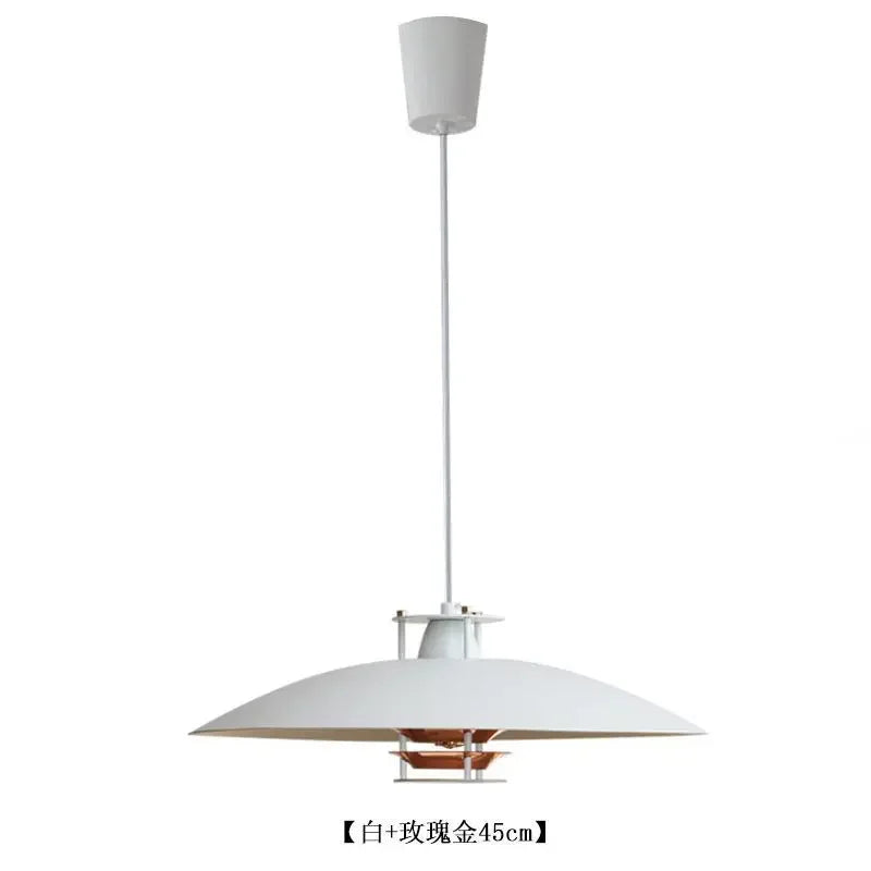 Nordic Circular Pendant Light, Modern Dining Room, Bedroom, Bar Counter, LED Pendant Light, White Warm Light 45cm Light - vue 8 sur 8