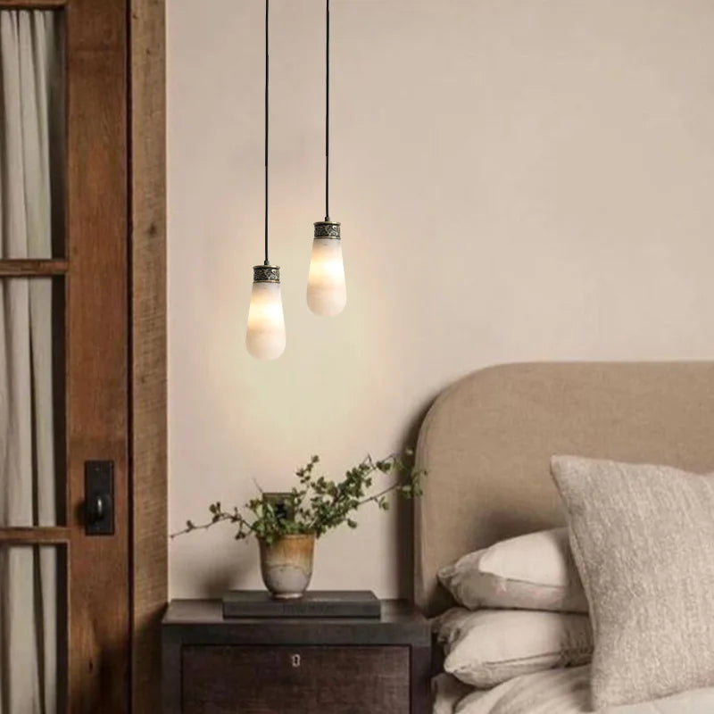 suspension créative en marbre et jade pour intérieur - vue 3 sur 9