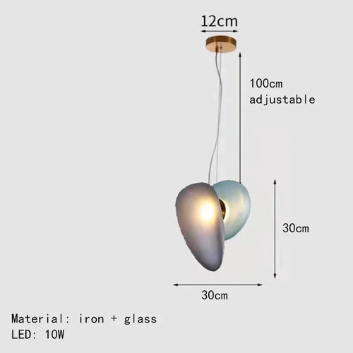 lustre en verre d'art nordique pour décoration intérieure et éclairage - vue 10 sur 28