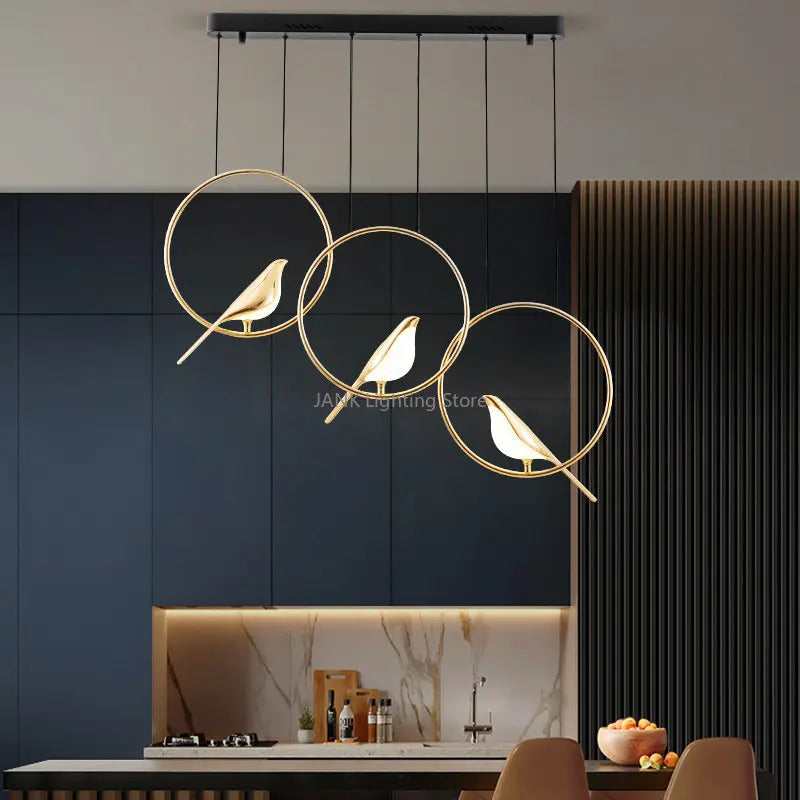 Suspension créatives d'oiseau de pie Applique murale simple salon restaurant étude lampadaire maison LED lustre de plafond de luxe