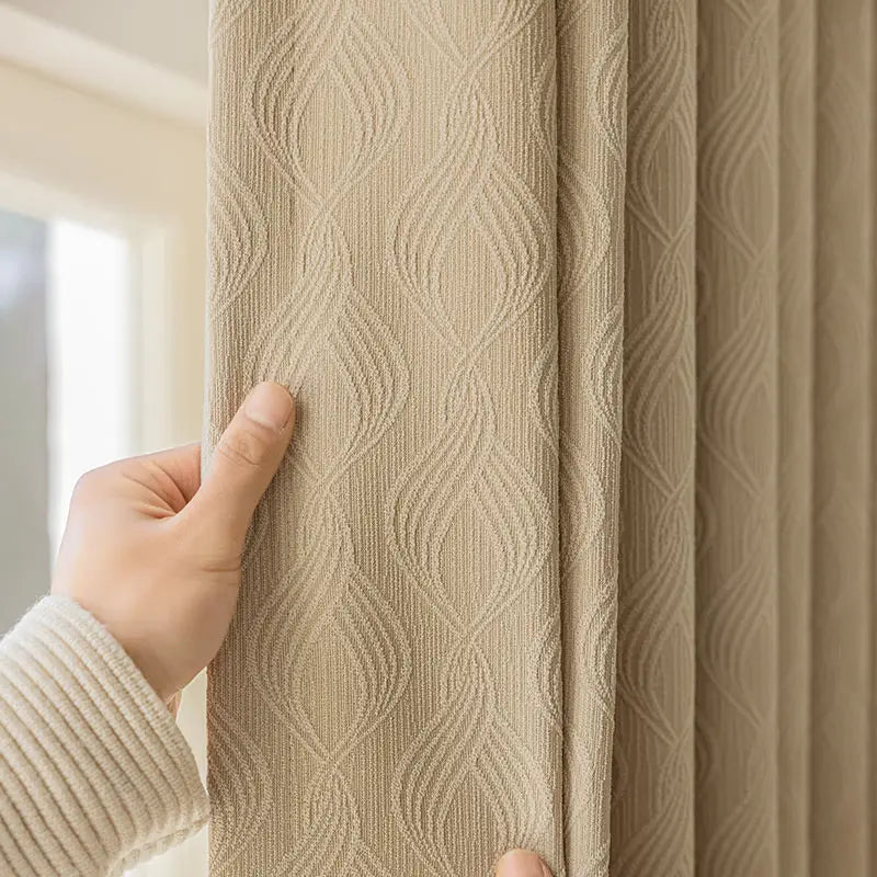 Rideau occultant chenille epais style moderne pour chambre - vue 2 sur 10