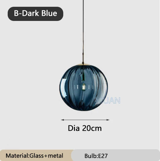lustre en verre coloré lumineux pour restaurant - vue 18 sur 25