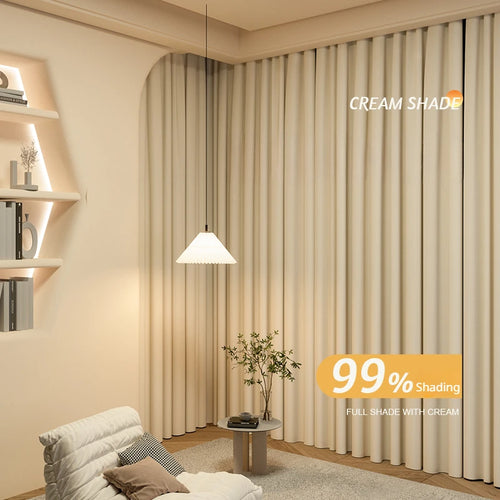 Rideau moderne plissé occultant luxe pour salon chambre