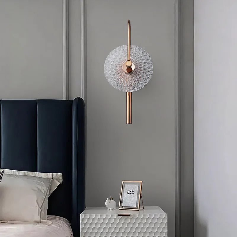 applique murale led ronde en verre pour ambiance - vue 4 sur 8