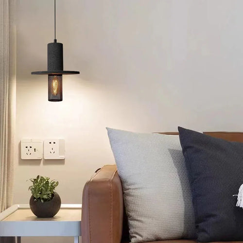 lampe suspendue vintage en ciment pour - vue 5 sur 7