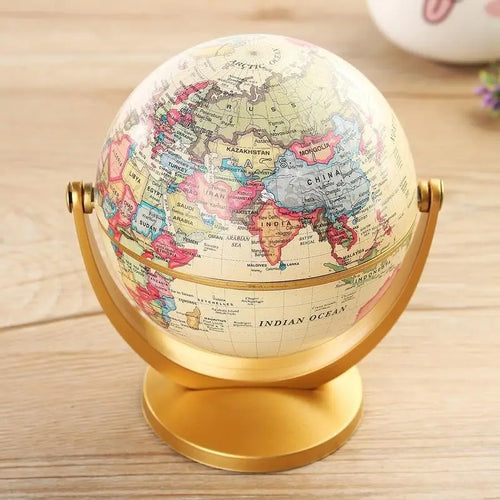 globe terrestre rétro pour apprendre la géographie et décorer - vue 3 sur 7