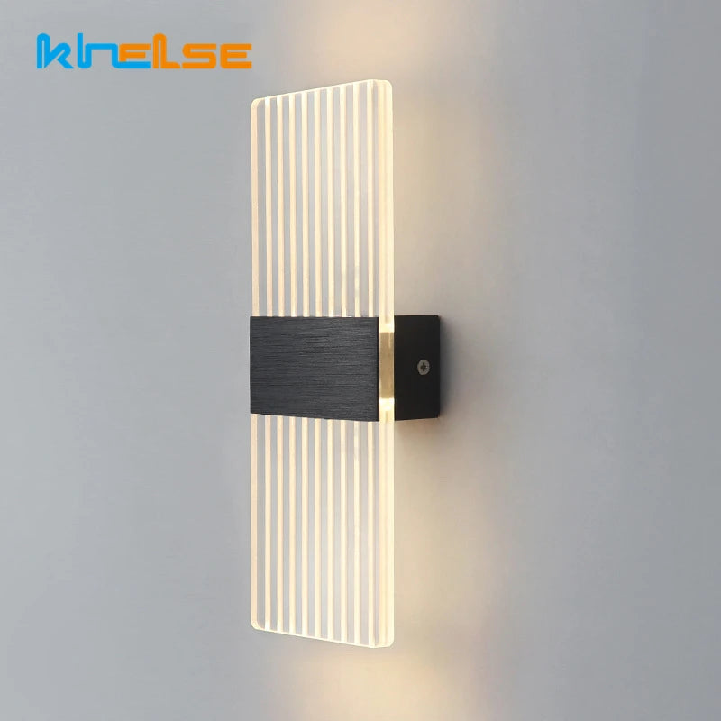 applique murale led nordique en acrylique doré brossé décoration intérieure - vue 2 sur 23