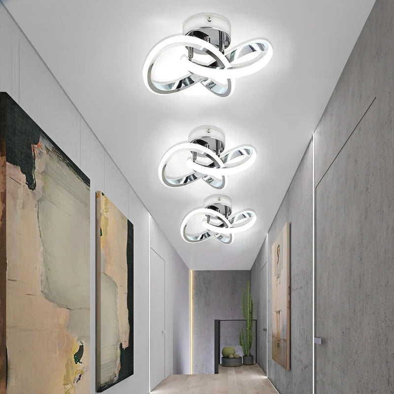 Plafonnier LED moderne ligne lampes allée escalier couloir balcon vestiaire entrée hôtel couloir décor à la maison LED éclairage Lustre