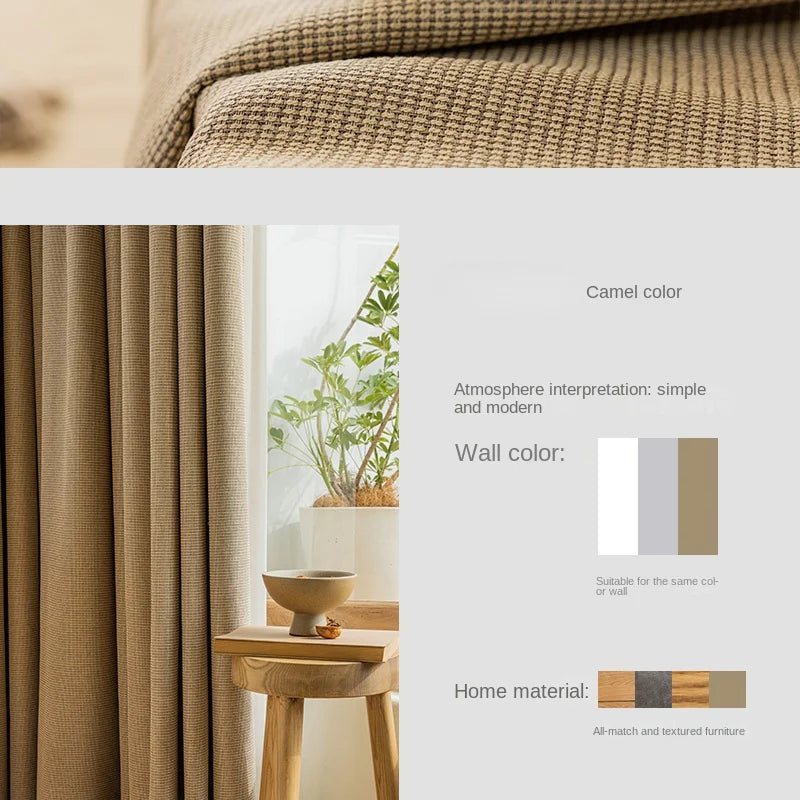 Rideau occultant moderne minimaliste pour salon et chambre